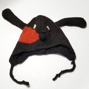 UNBRANDED 100% Wool Brown Dog Winter Unisex Kids Youth Hat